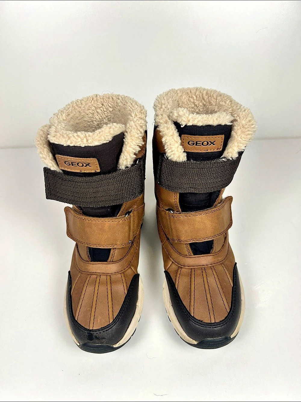 Geox Amphibiox Winter Boots Unisex US 1 Brown & Black